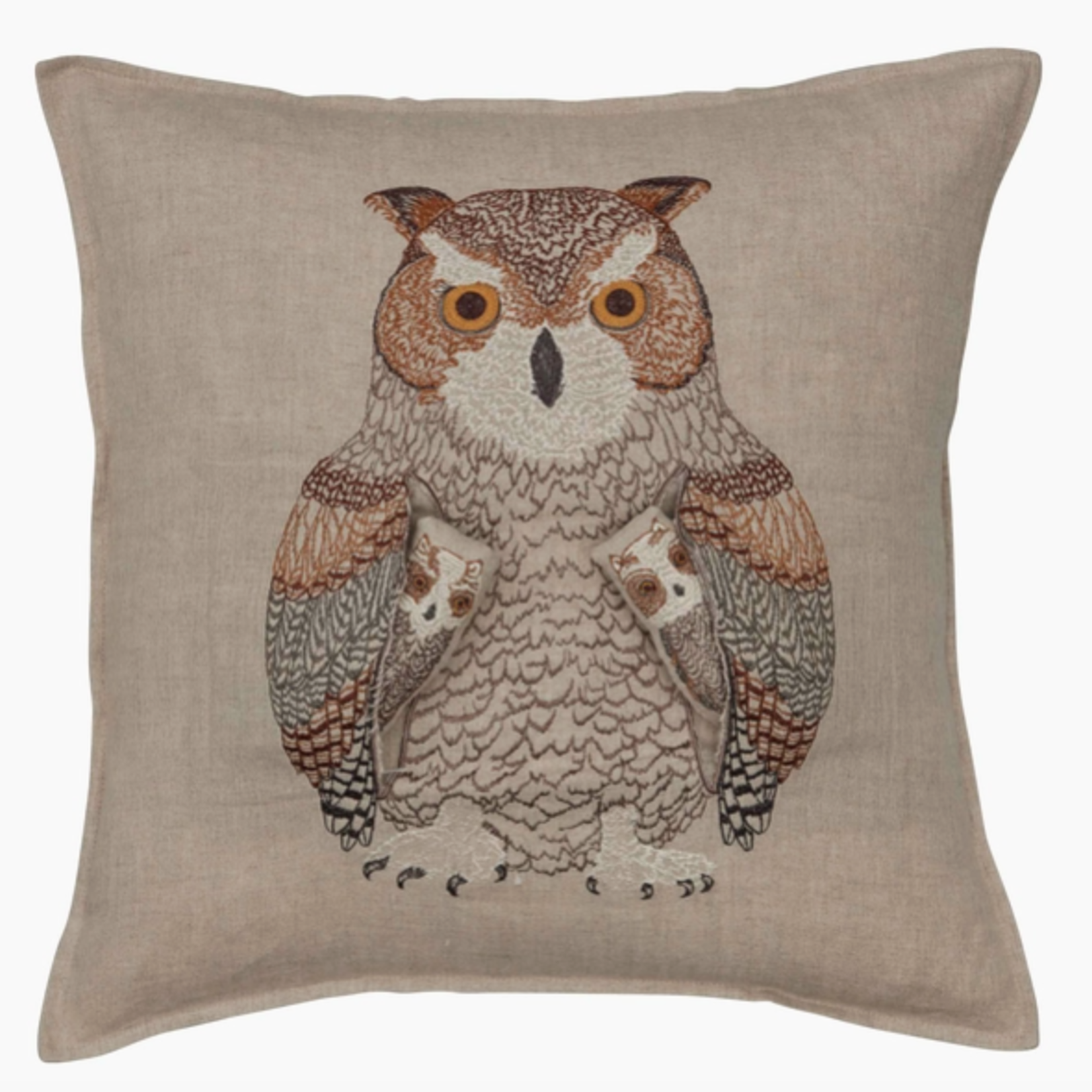 Pillows - Embroidered Owl Mama Pillow
