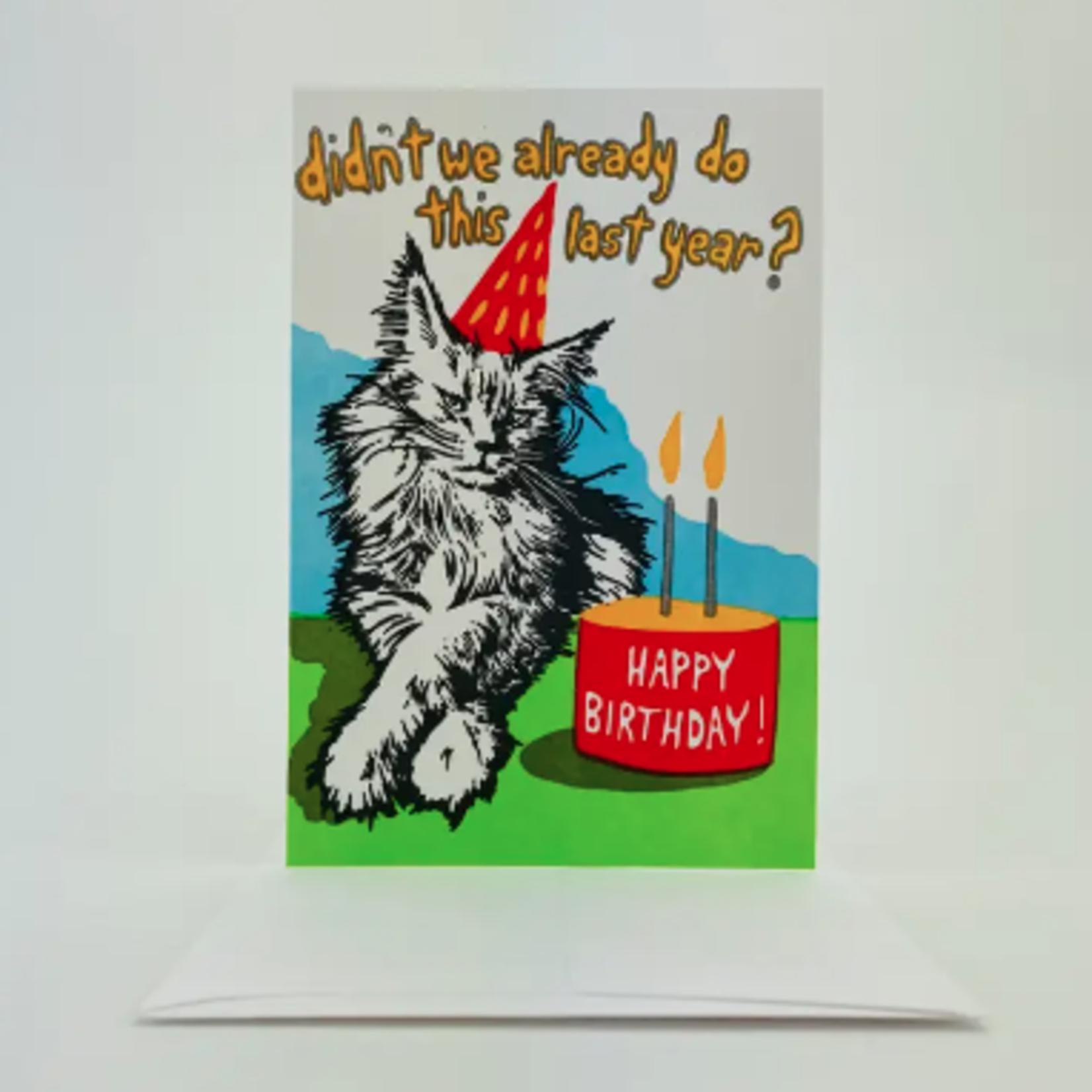 Greeting Cards - Birthday Not So Excited Birthday Cat