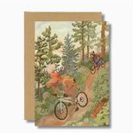 Greeting Cards - Birthday Mountain Biking Moose