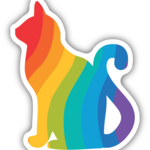 Stickers Rainbow Kitty