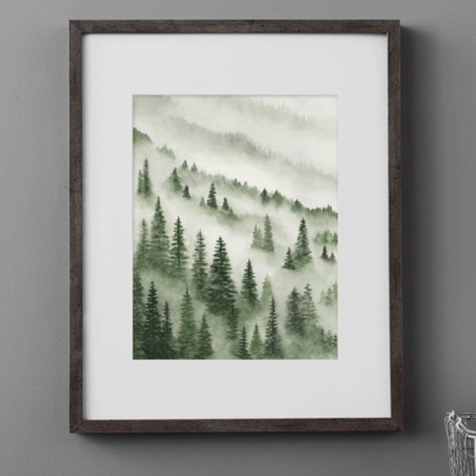 Prints Green Trees Above The Fog 1 11x14