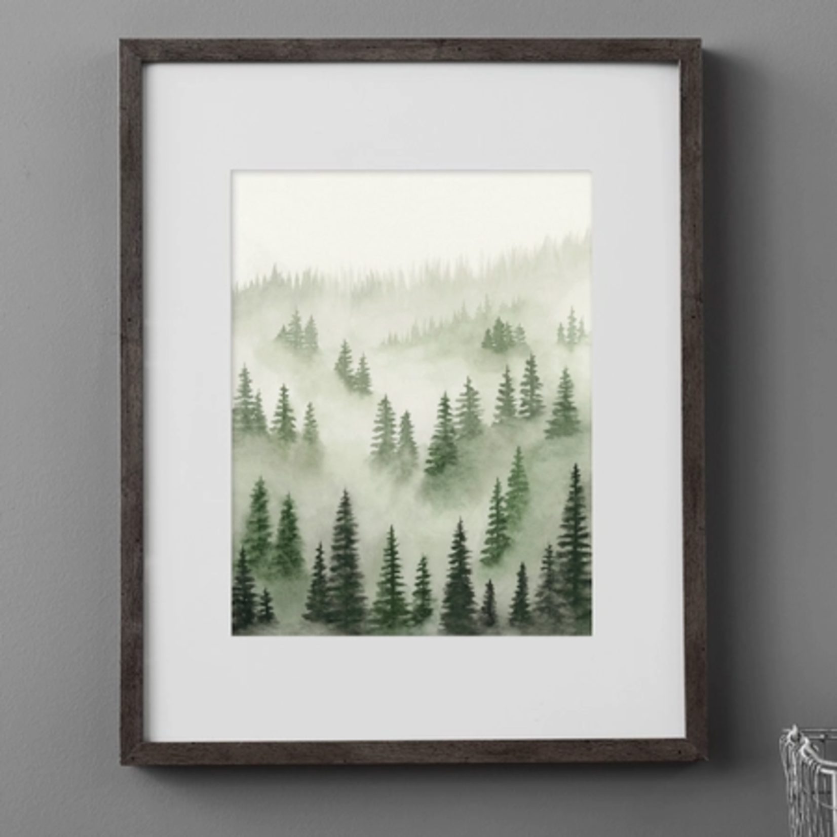 Prints Green Trees Above The Fog 3 11x14