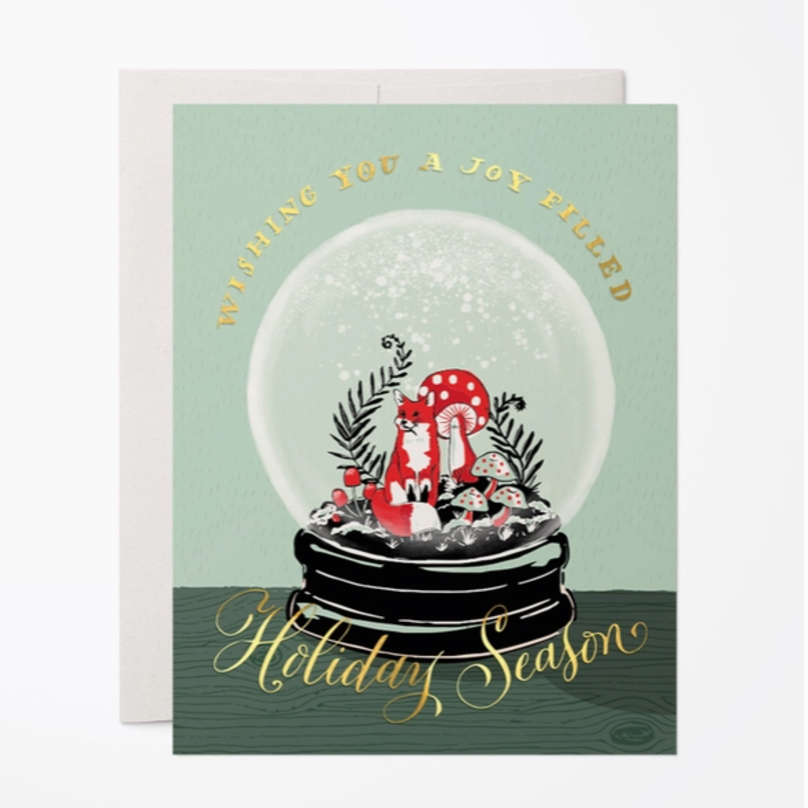 Greeting Cards - Christmas Fox Snowglobe