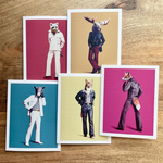 Greeting Cards - General Animals In Retro Clothes 5 Pack