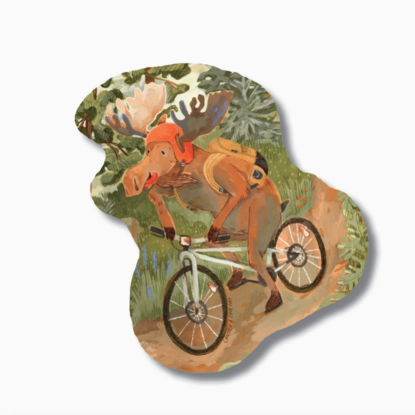 Stickers Mountain Biking Moose Sticker