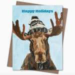 Greeting Cards - Christmas Moose Happy Holidays