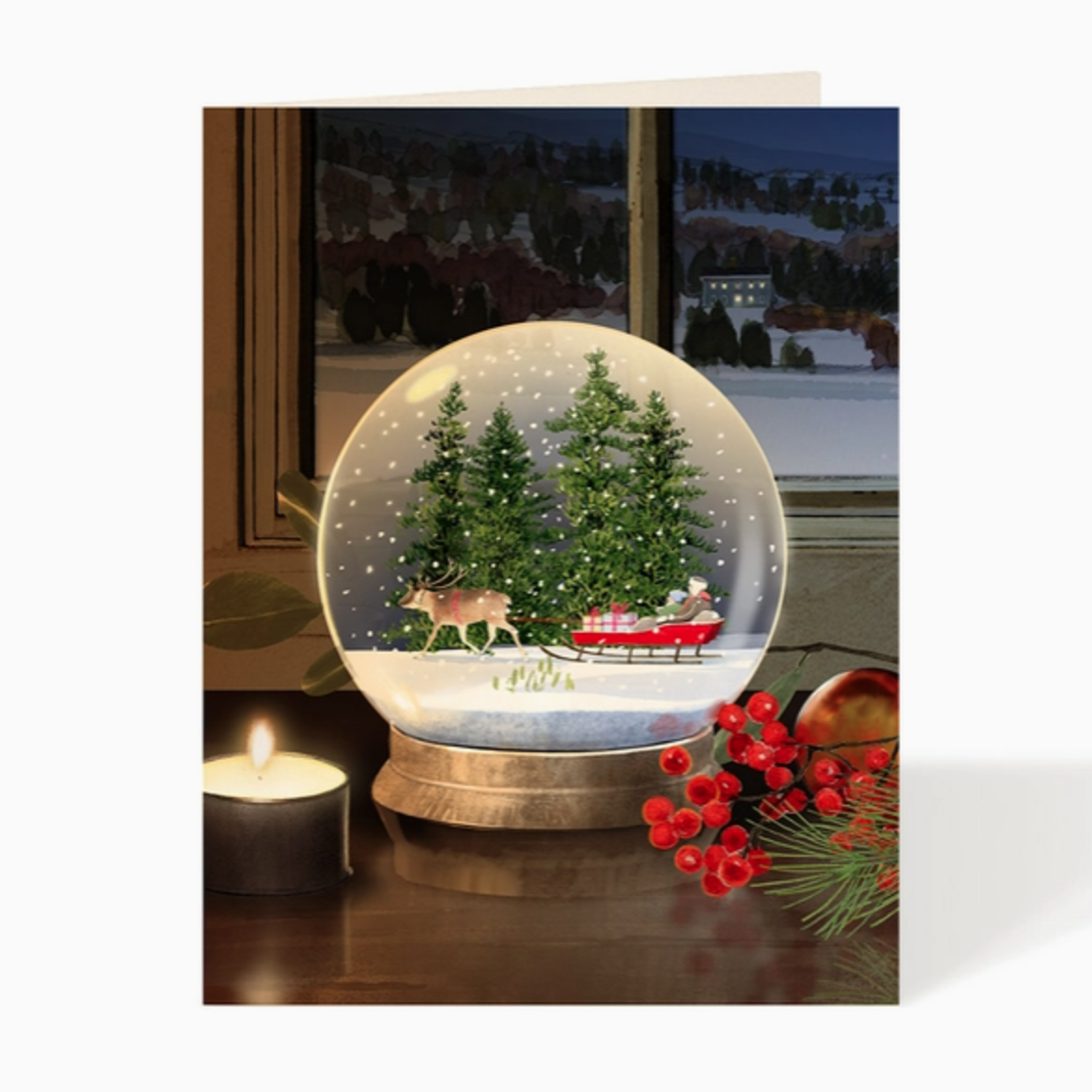 Greeting Cards - Christmas Warm Glow Snowglobe