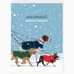 Greeting Cards - Christmas Dog Walk Holiday