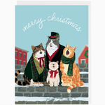 Greeting Cards - Christmas Caroling Cats Holiday