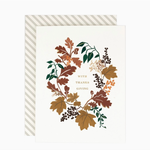 Greeting Cards - Thanksgiving With Thanksgiving Foliage