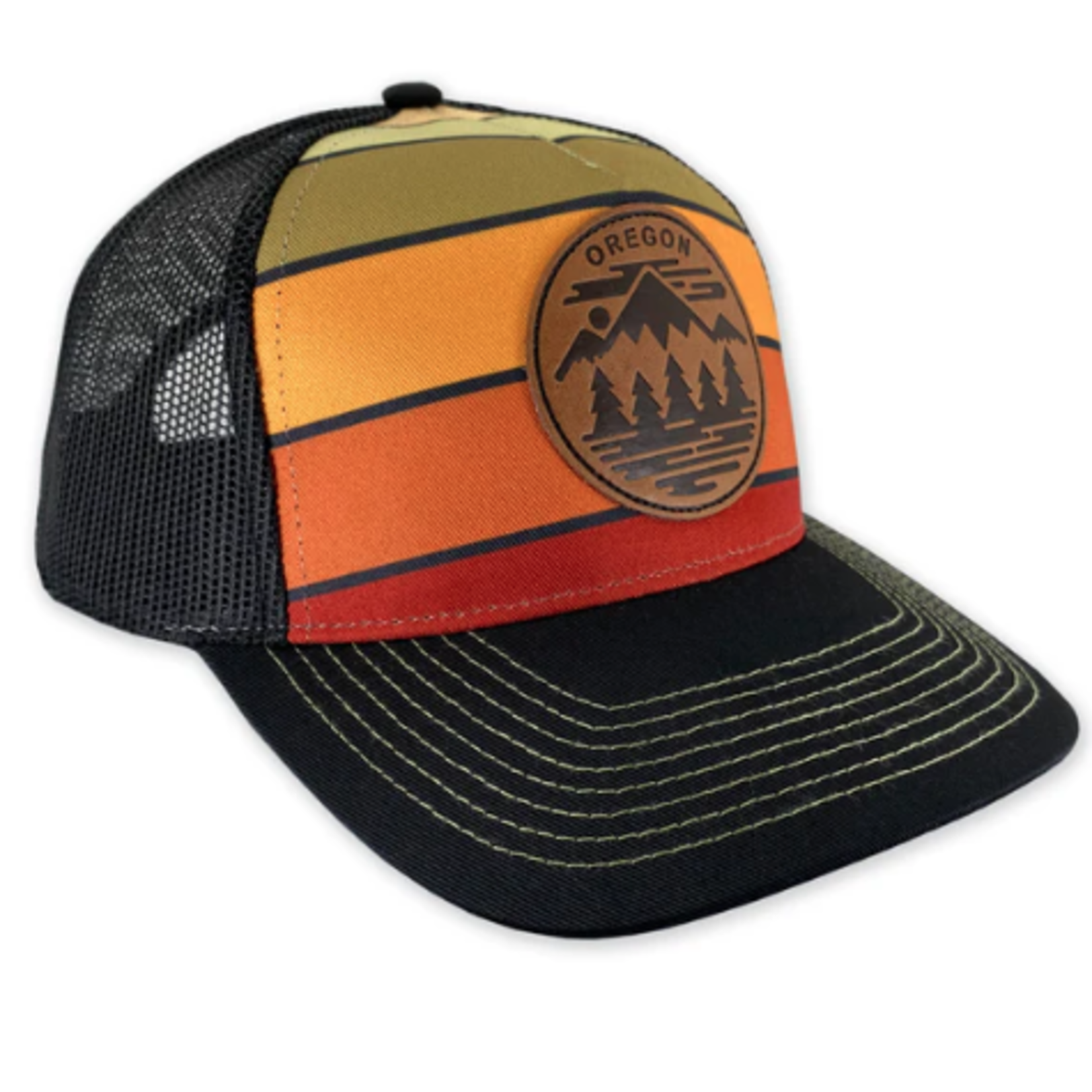 Hats OR Fifty Ranges Striped Trucker Hat