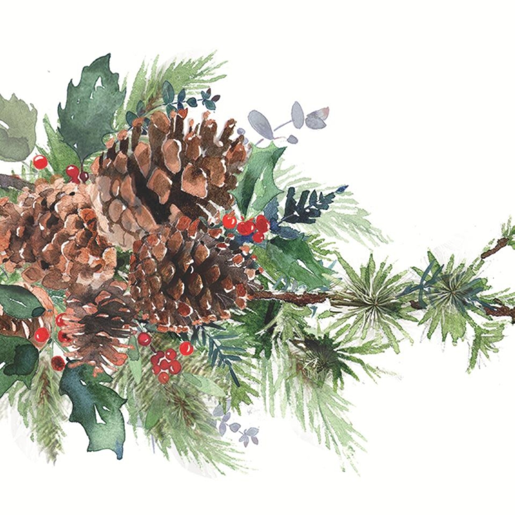 Paper Napkins Winter Pine 20 Bev Napkins