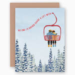 Greeting Cards - Love Chairlift Love Anniversary