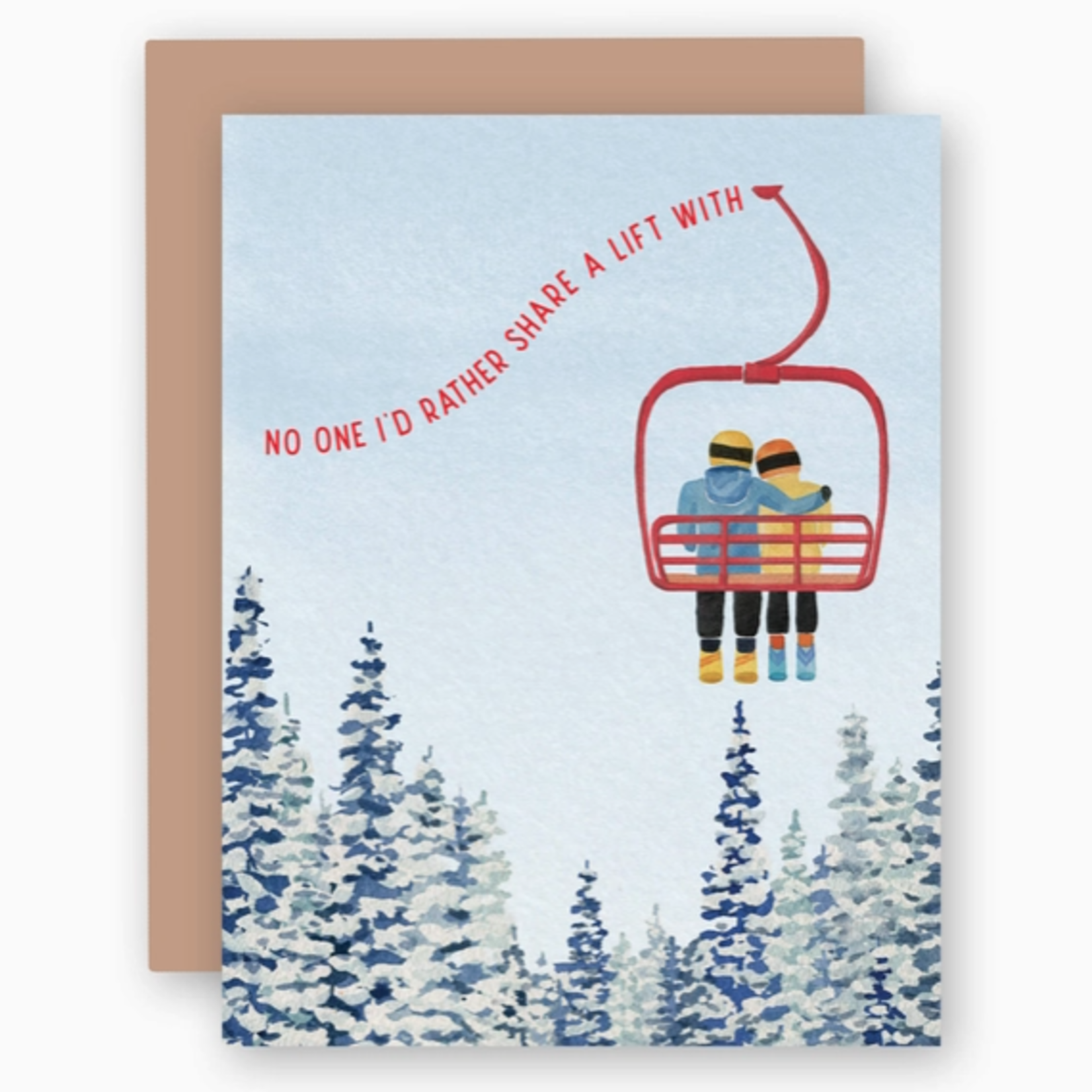 Greeting Cards - Love Chairlift Love Anniversary