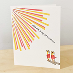Greeting Cards - General Ray Of Sunshine Meerkats