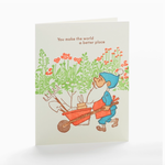 Greeting Cards - General You Make The World A Better Place Gnome