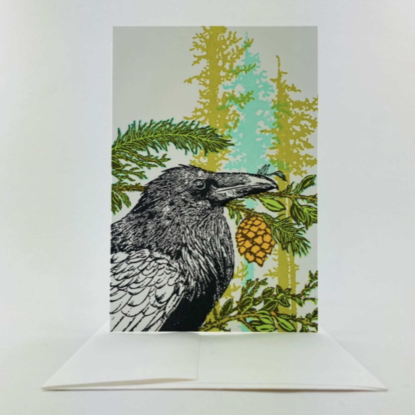 Greeting Cards - General Raven Looks To The Horizon General