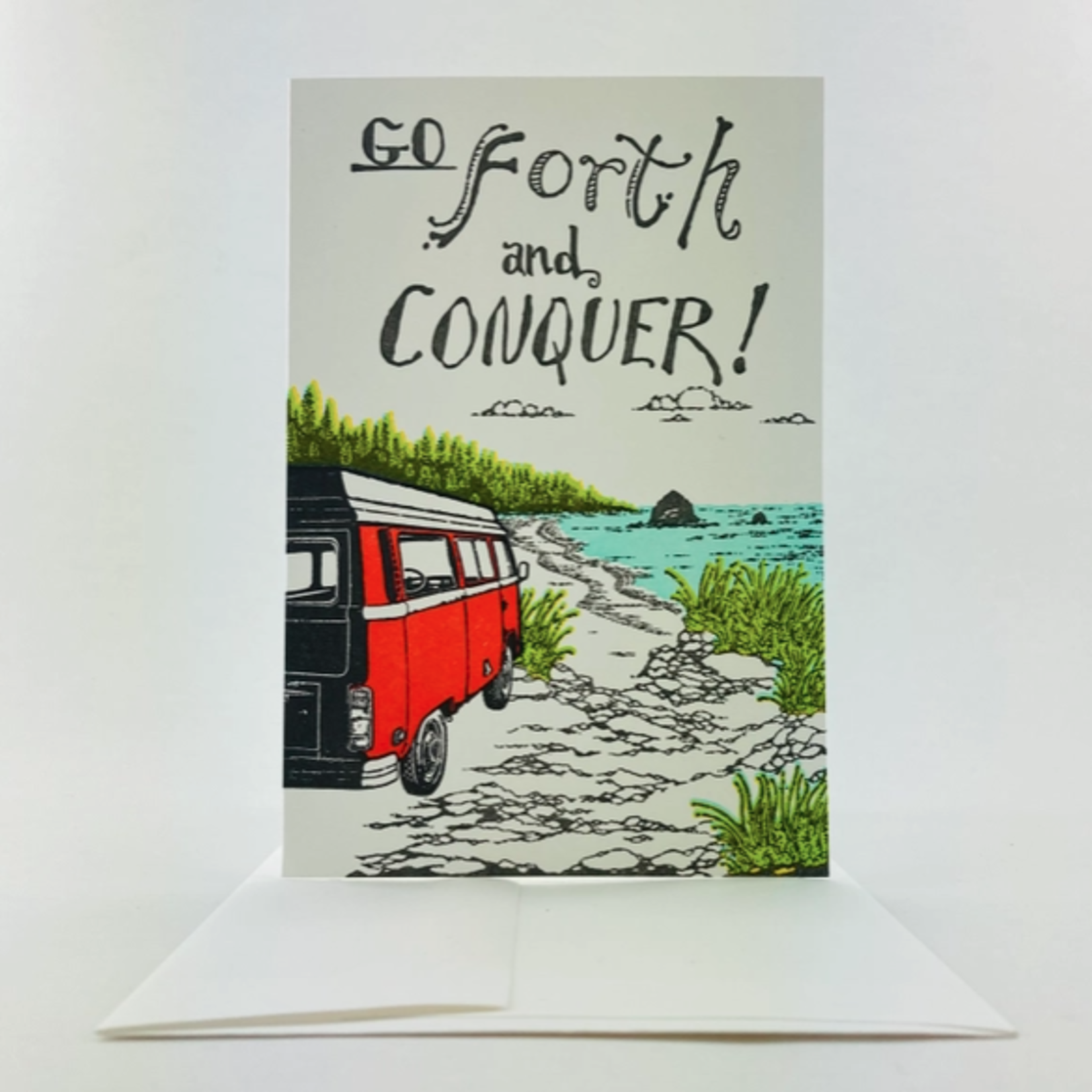 Greeting Cards - General Go Forth & Conquer VW Van