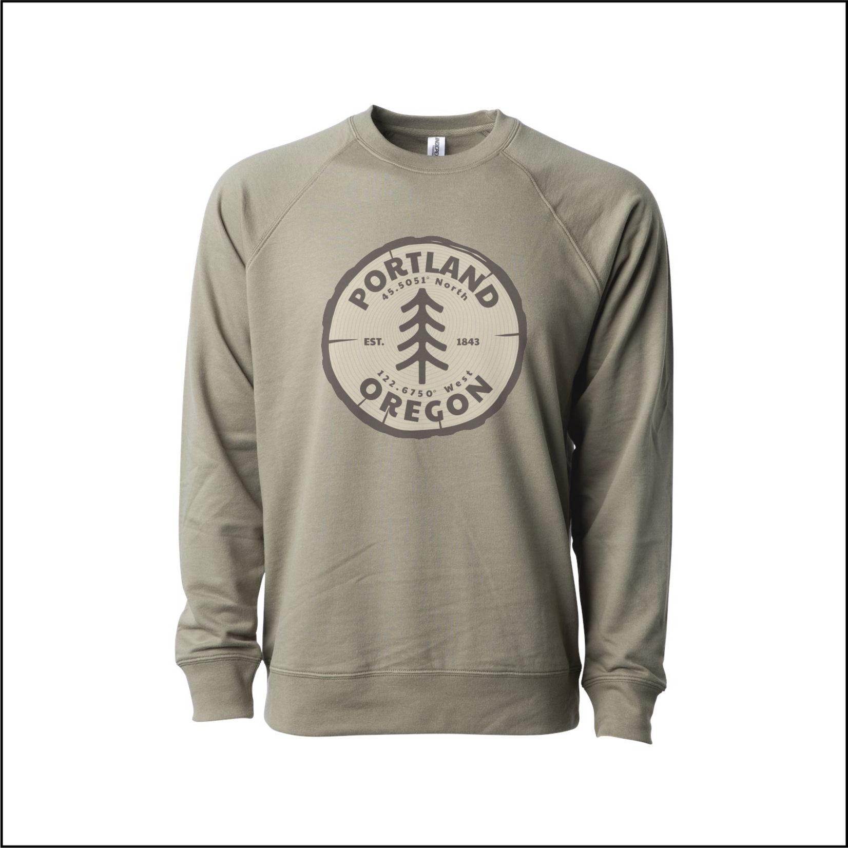 Sweatshirts - Crewneck Portland OR Tree Rings Unisex Crew