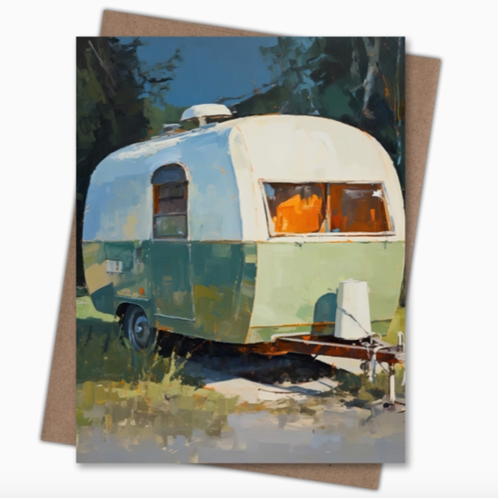 Greeting Cards - General Vintage Forest Camper General