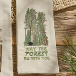 Tea Towels - Embroidered May The Forest Be With You Towel