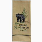 Tea Towels - Embroidered Leave The Roads Bear Towel