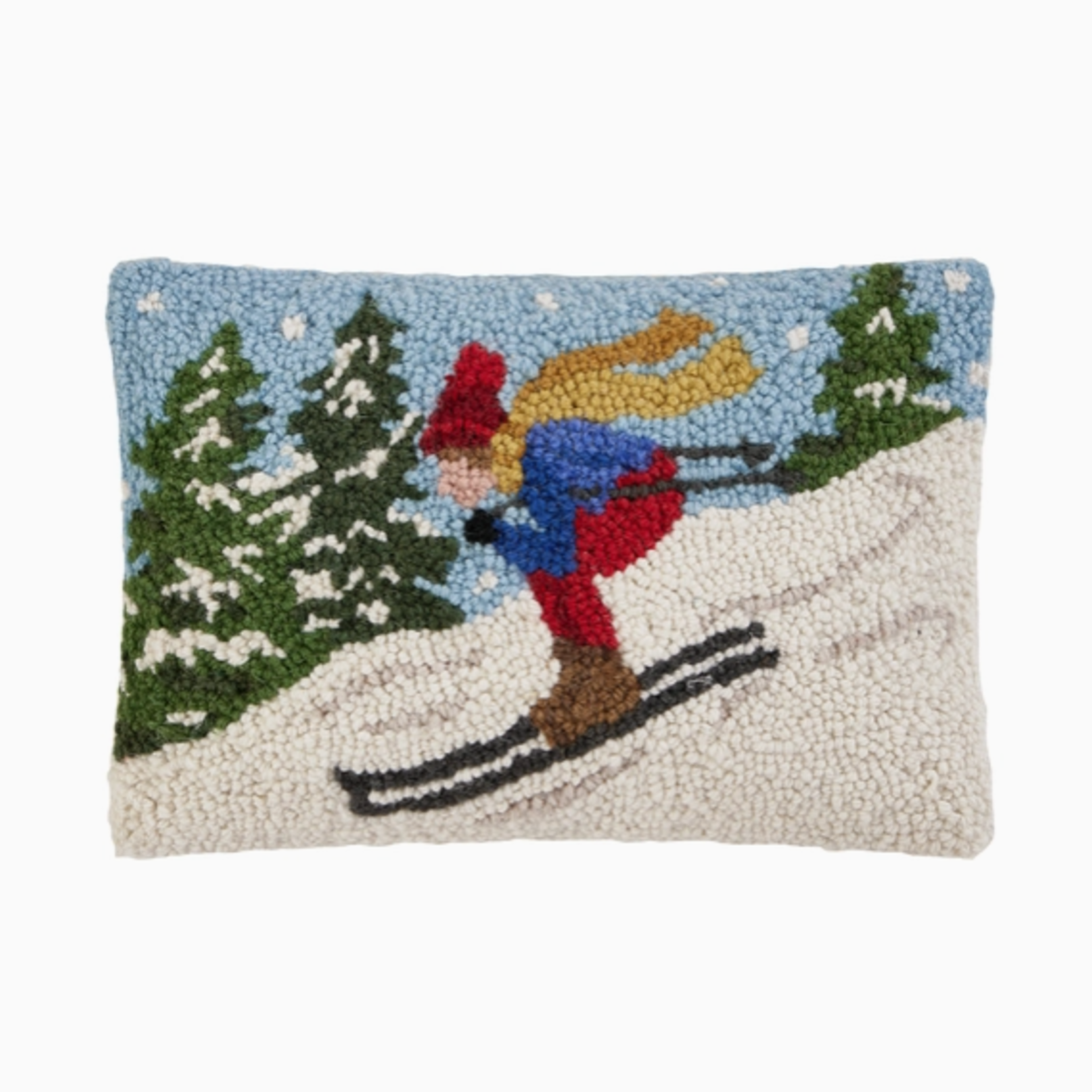 Pillows - Hooked Downhill Skier Pillow