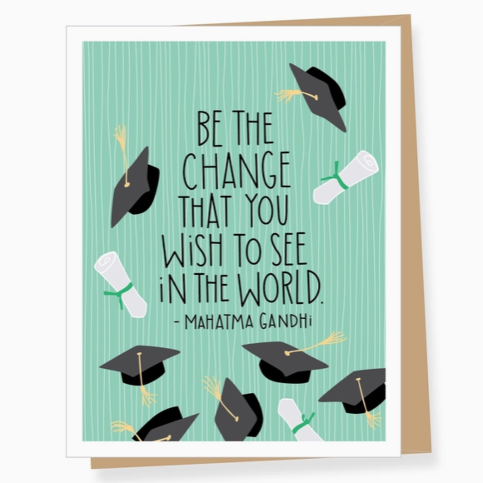 Greeting Cards - Graduation Gandhi Be The Change Graduation