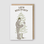 Greeting Cards - Love Hug It Out Sasquatch