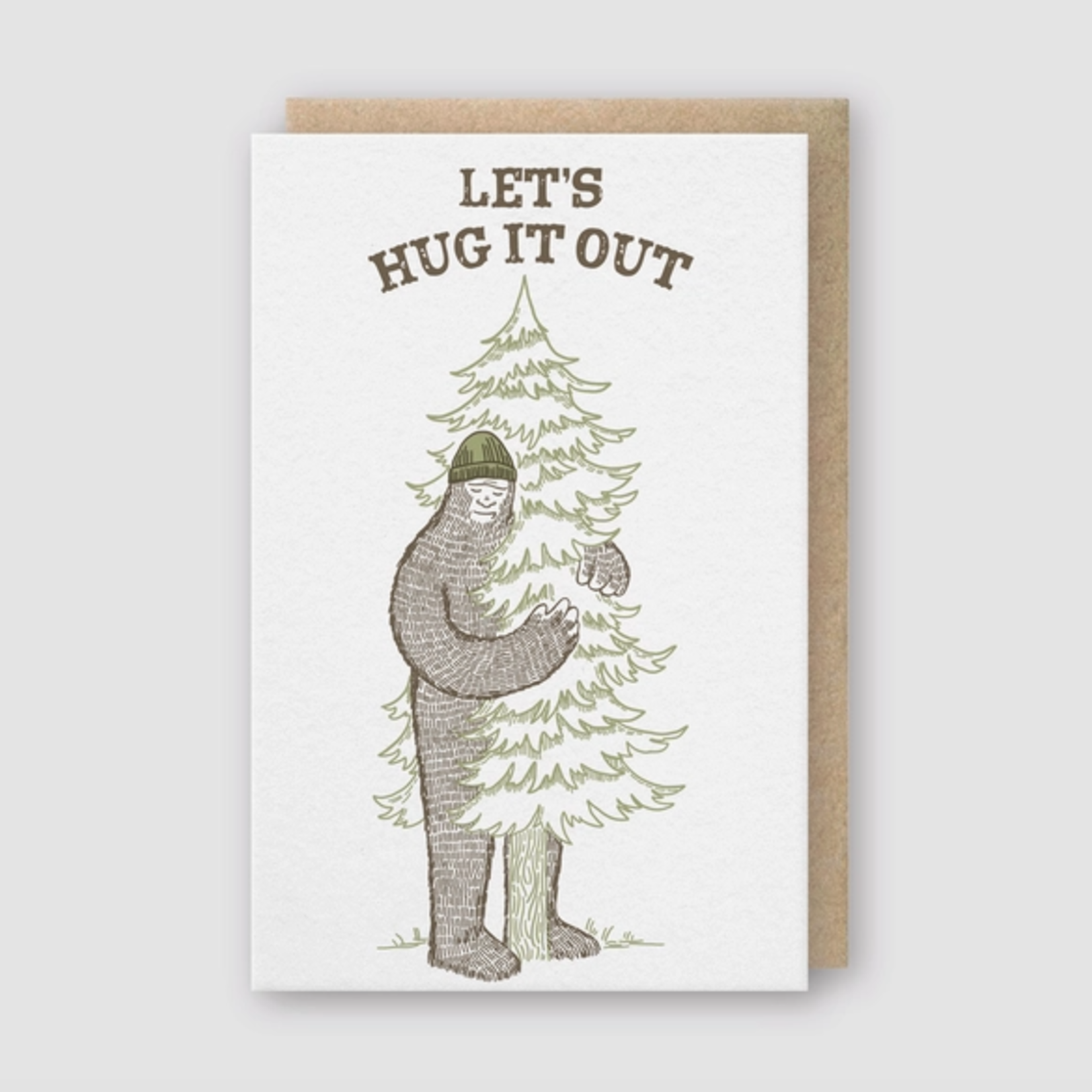 Greeting Cards - Love Hug It Out Sasquatch