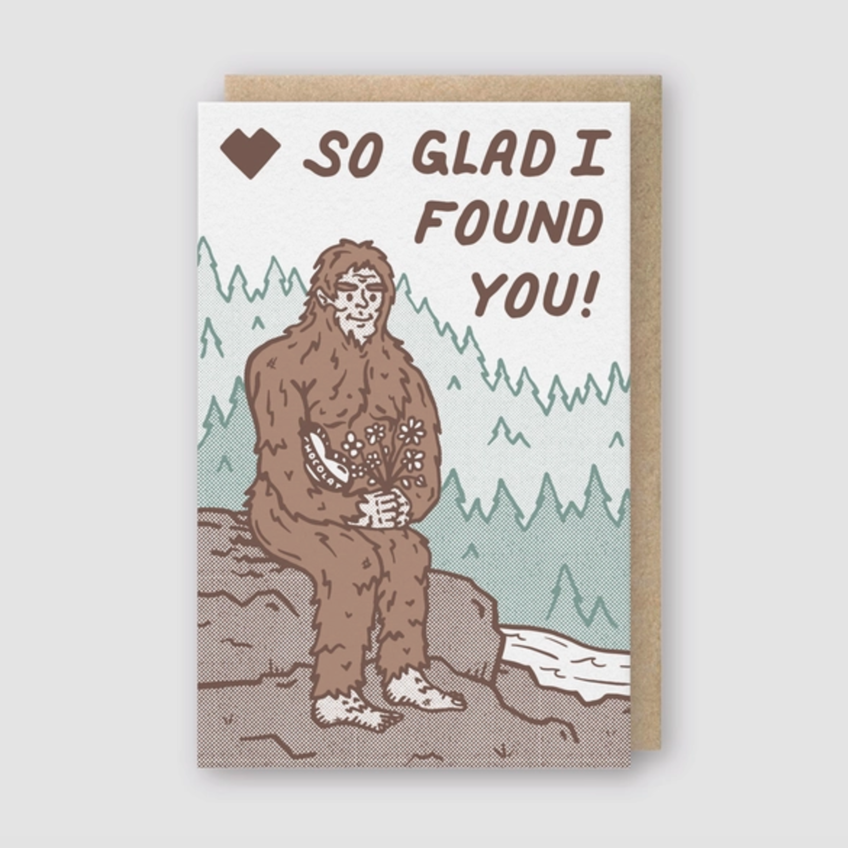 Greeting Cards - Love So Glad I Found You Sasquatch