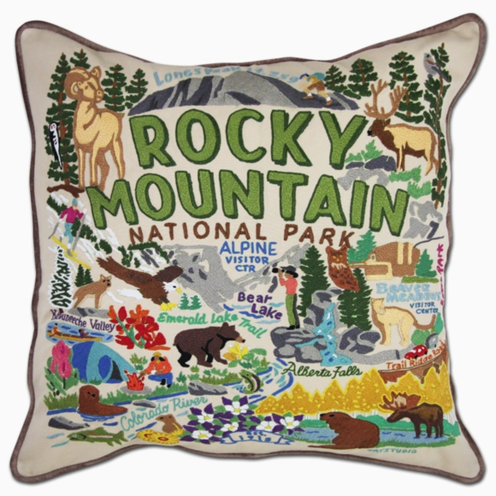 Pillows - Embroidered ROCKY MOUNTAIN Pillow