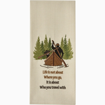 Tea Towels - Embroidered Who You Travel With Towel