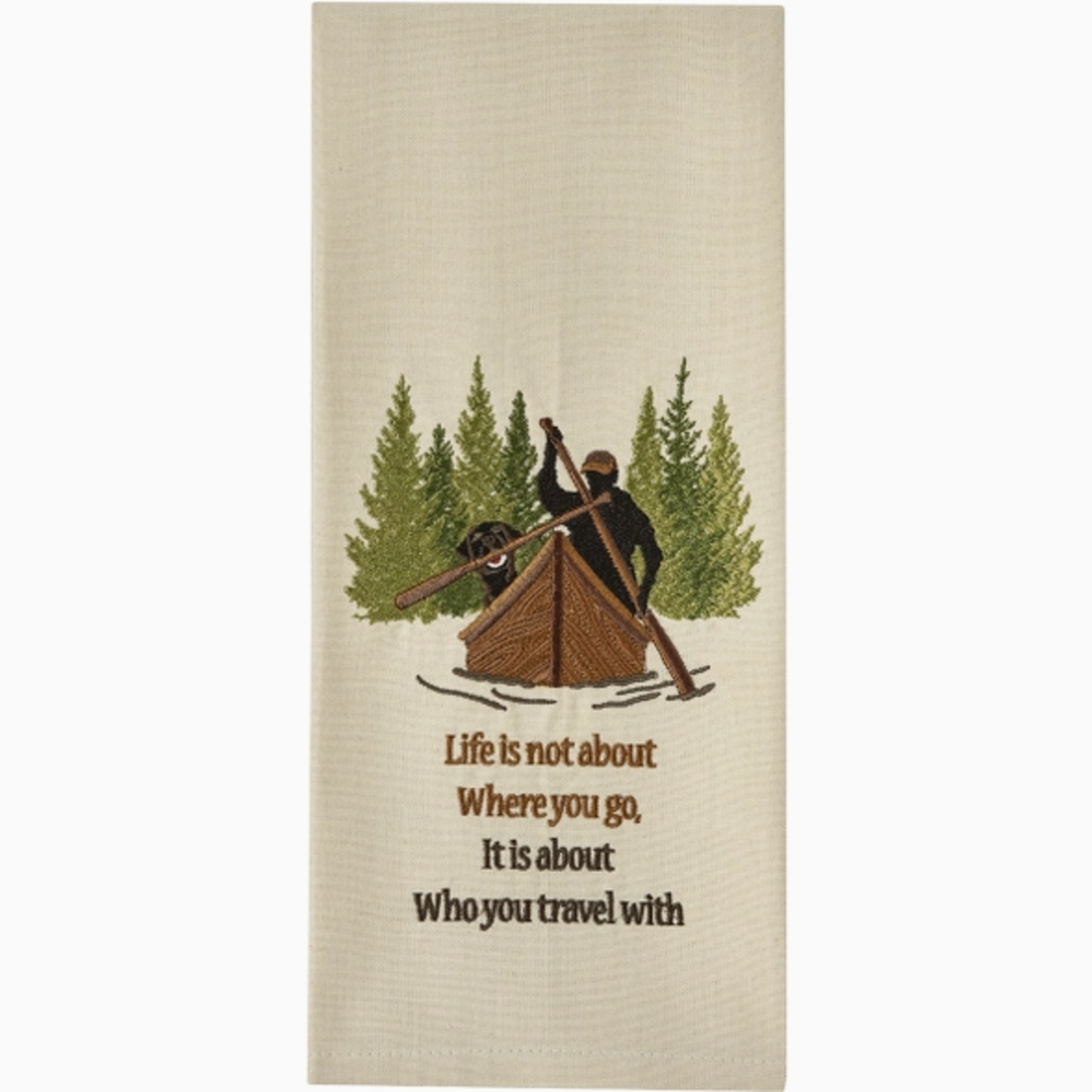 Tea Towels - Embroidered Who You Travel With Towel