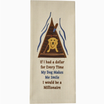 Tea Towels - Embroidered My Dog Makes Me Smile Towel
