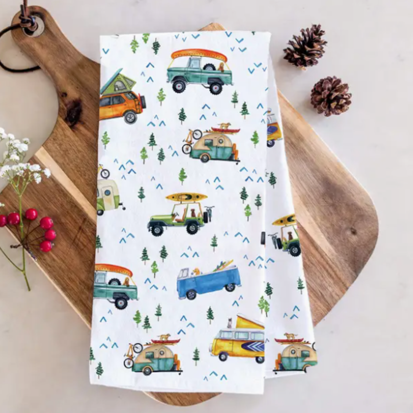 Tea Towels Adventure Camping & Dogs Towel