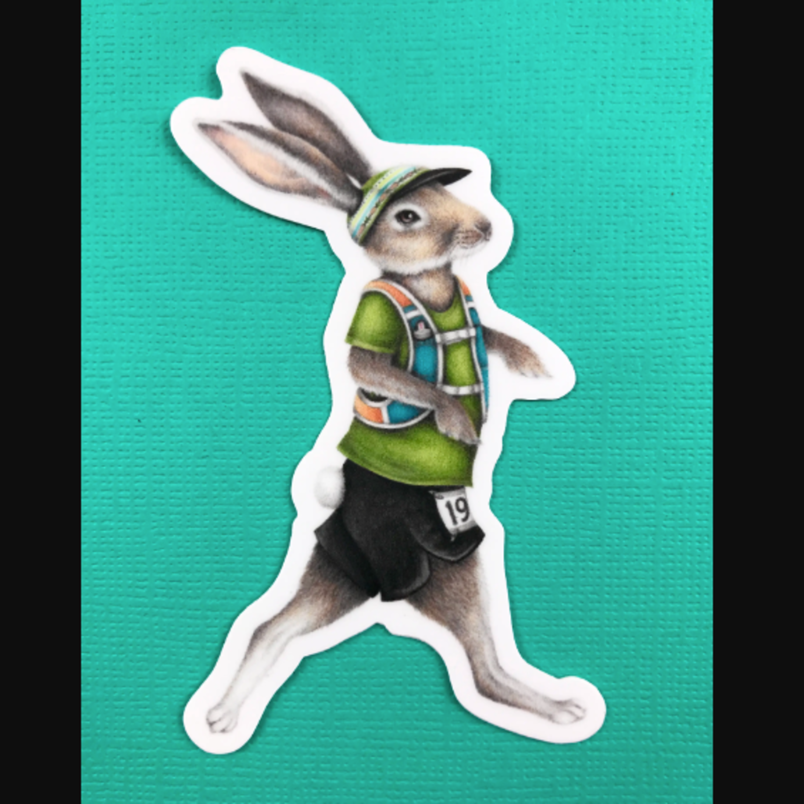 Stickers Running Rabbit