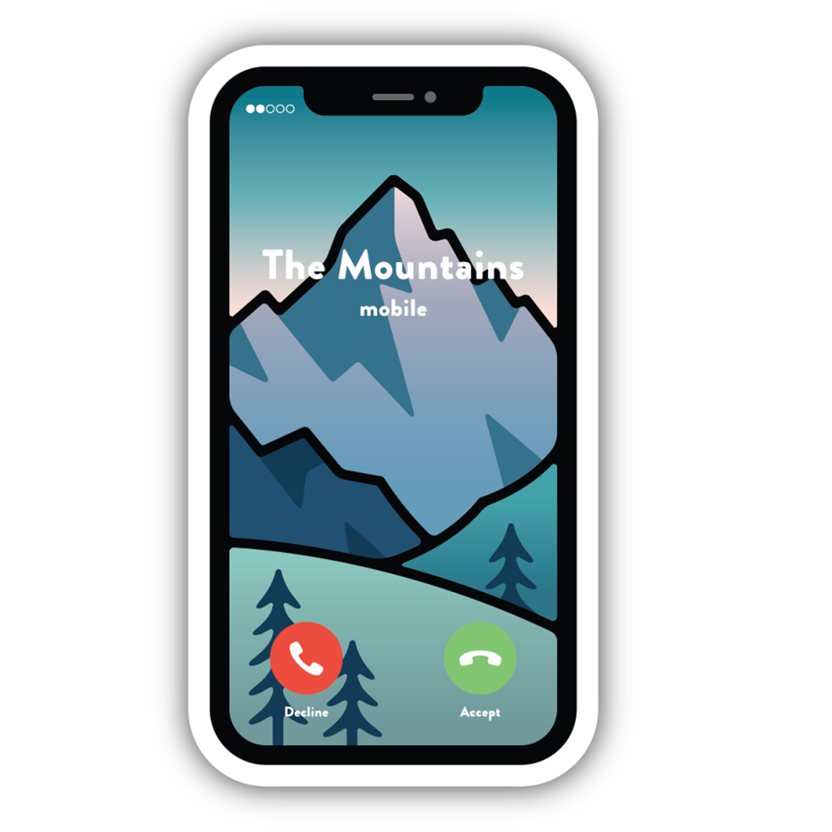 Stickers Phone Mountains Calling