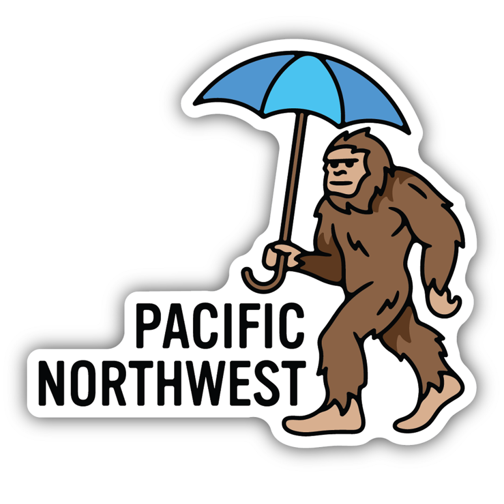 Stickers Pacific Northwest Umbrella Sasquatch