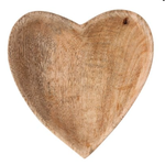 Trinket Dish Mango Wood Heart Dish