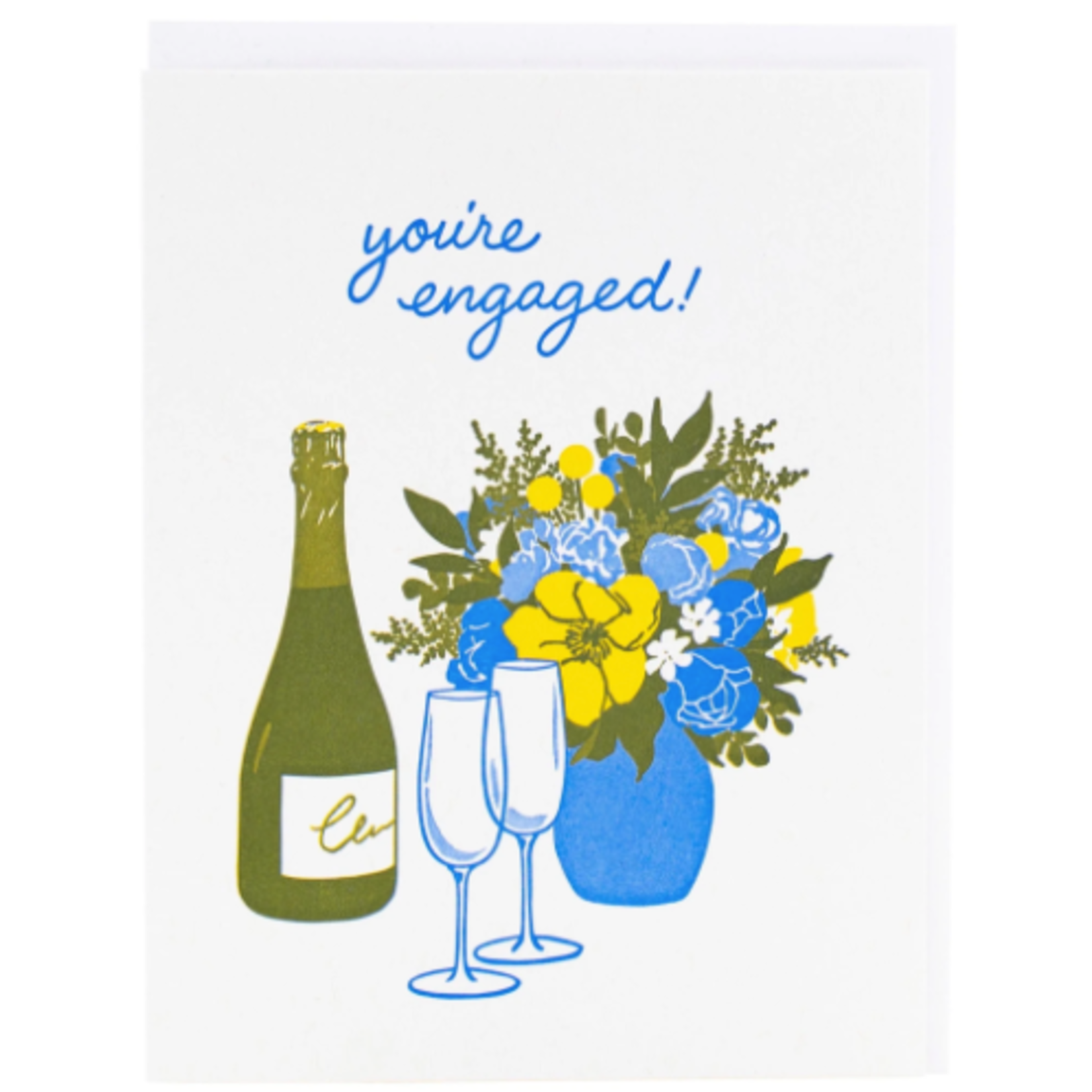 Greeting Cards - Engagement Champagne Toast Engagement