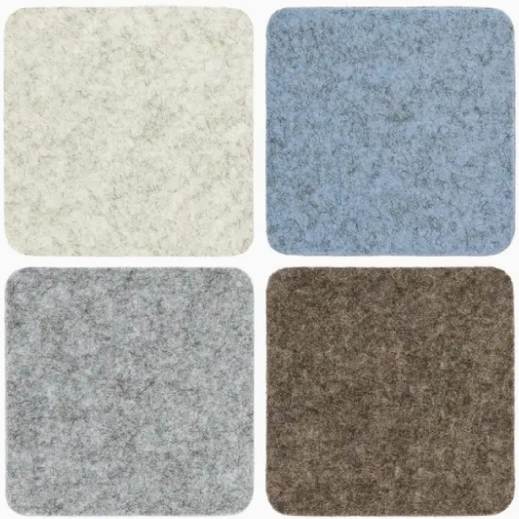 Coasters Sq Felt Coasters S/4 Cobblestone