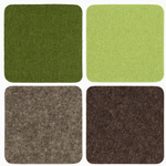 Coasters Sq Felt Coasters S/4 Forest