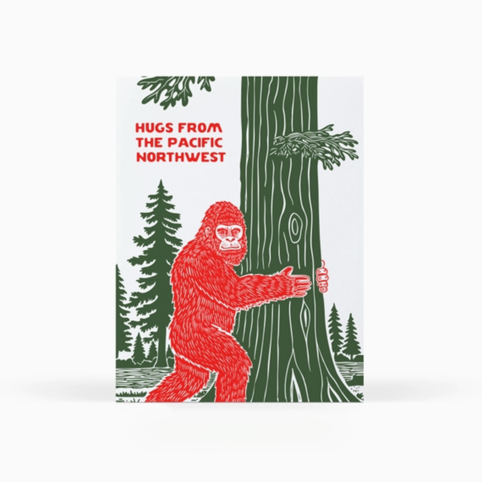 Greeting Cards - Local Sasquatch Hugs From The PNW