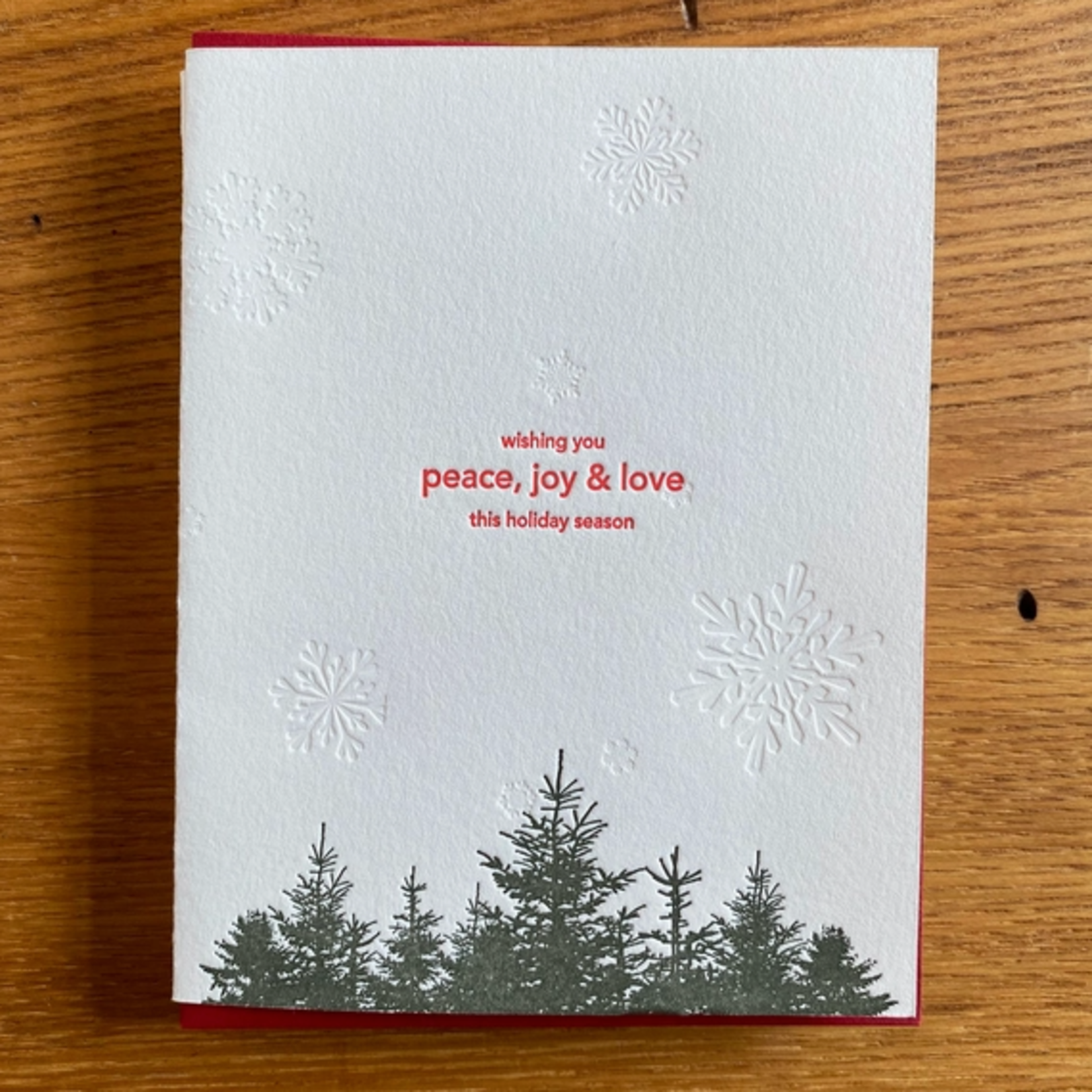Greeting Cards - Christmas Peace Love Joy Treeline