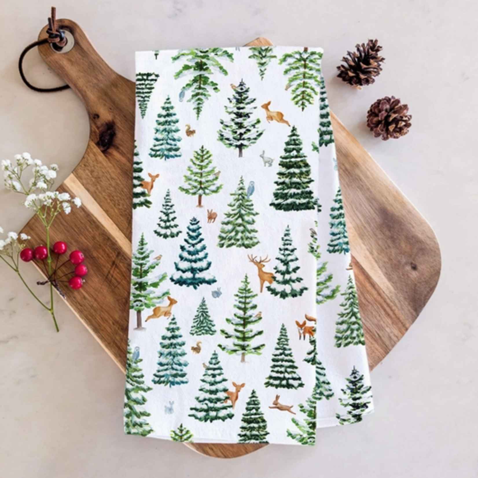 Tea Towels Snowy Winter Forest Towel