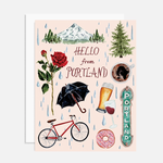 Greeting Cards - Local Hello From Portland
