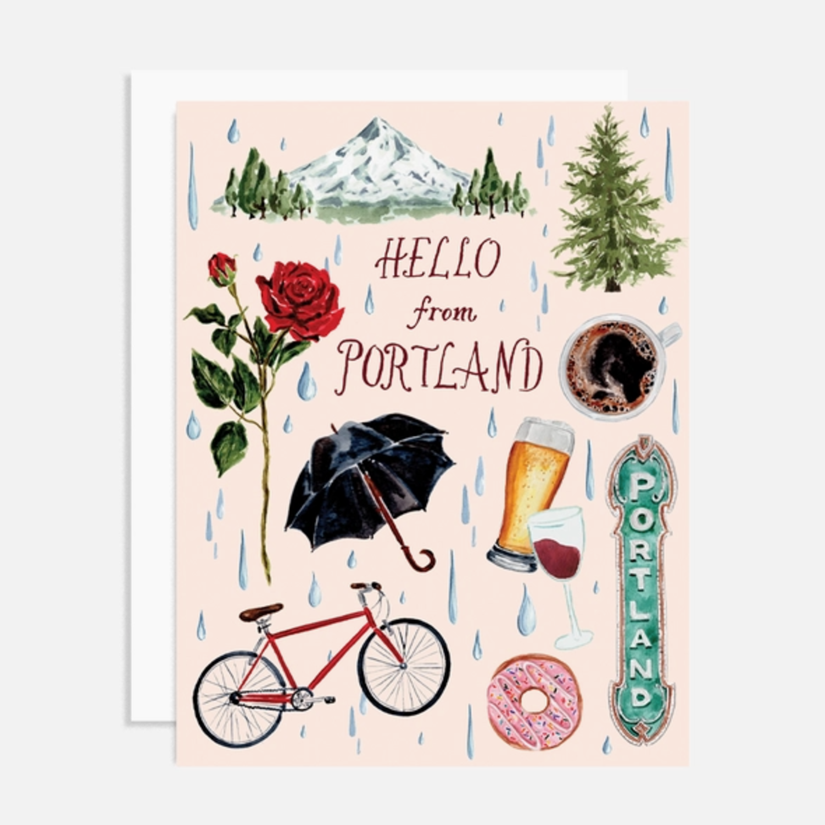 Greeting Cards - Local Hello From Portland