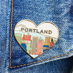 Enamel Pins Portland Skyline Enamel Pin