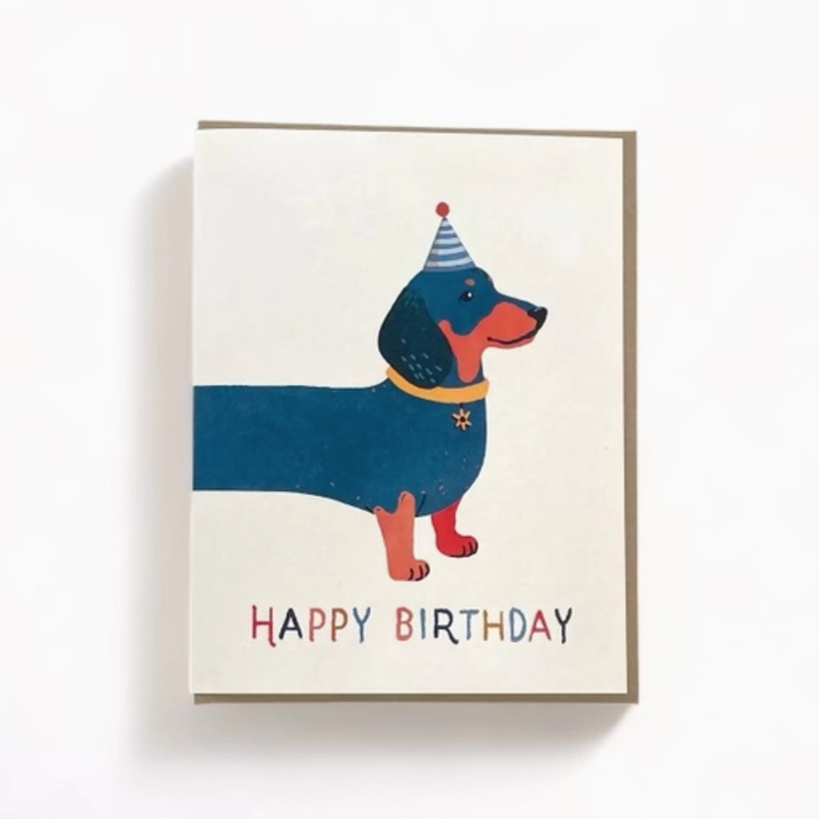 Greeting Cards - Birthday Party Hat Dachshund Birthday